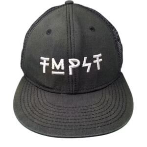 OTTO Trucker Hat Black White Runes Symbols Embroidered Snapback Flat Brim OS Hat